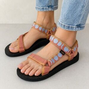 Teva Sandals Women 9 Canyon Multi Geometric Dot Sport Sandals Boho Festival